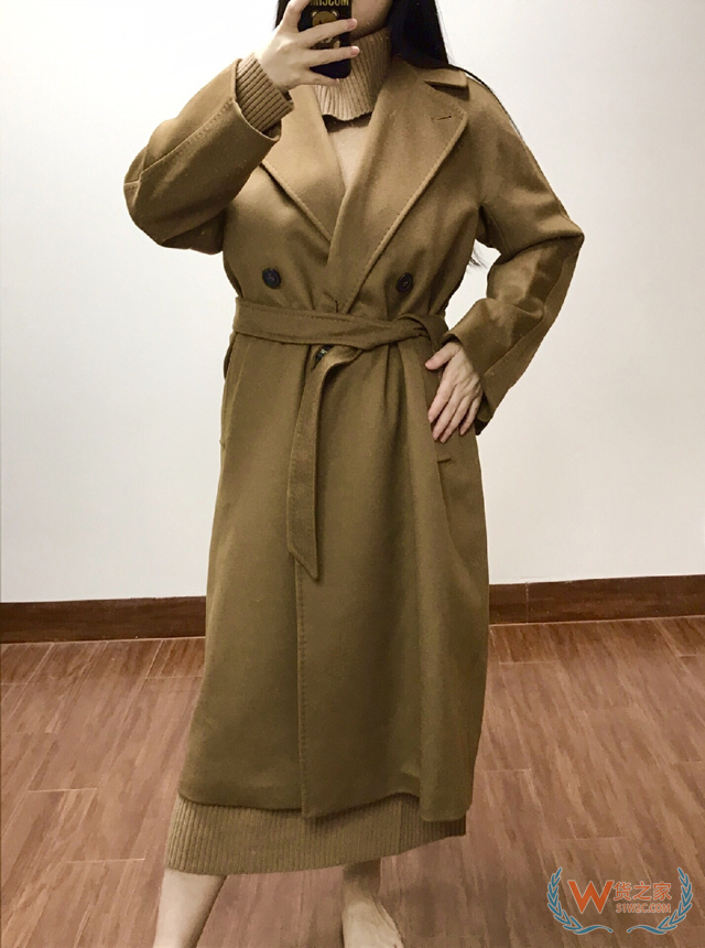 意大利WEEKEND MAX MARA RESINA 羊毛大衣焦糖色42--貨之家